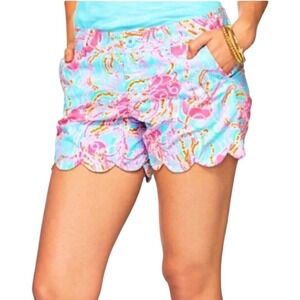 Lilly Pulitzer Buttercup Scallop Shorts Jellyfish Print Size 2‎ EUC